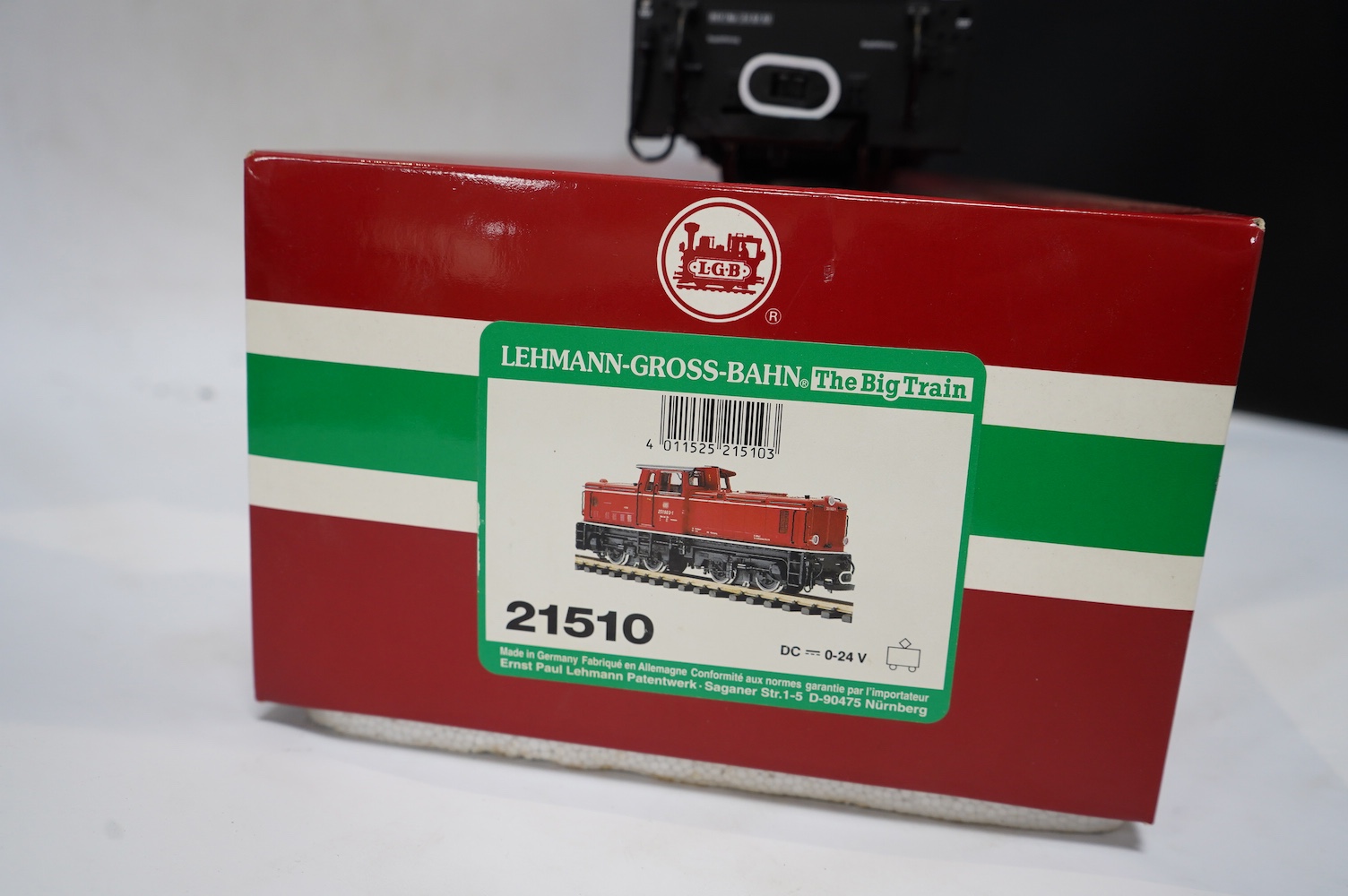 A boxed Lehman LGB (21510) G scale railway DB diesel locomotive, 251903-1, in red livery. Condition - good, evidence of very minor running wear only.